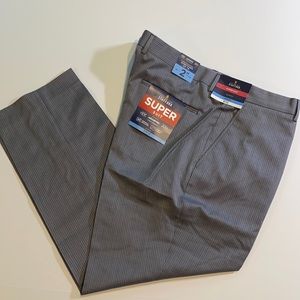Stafford Super Suit Pants SZ 38 x 29 Slim Fit Flat Front Dress Pants New